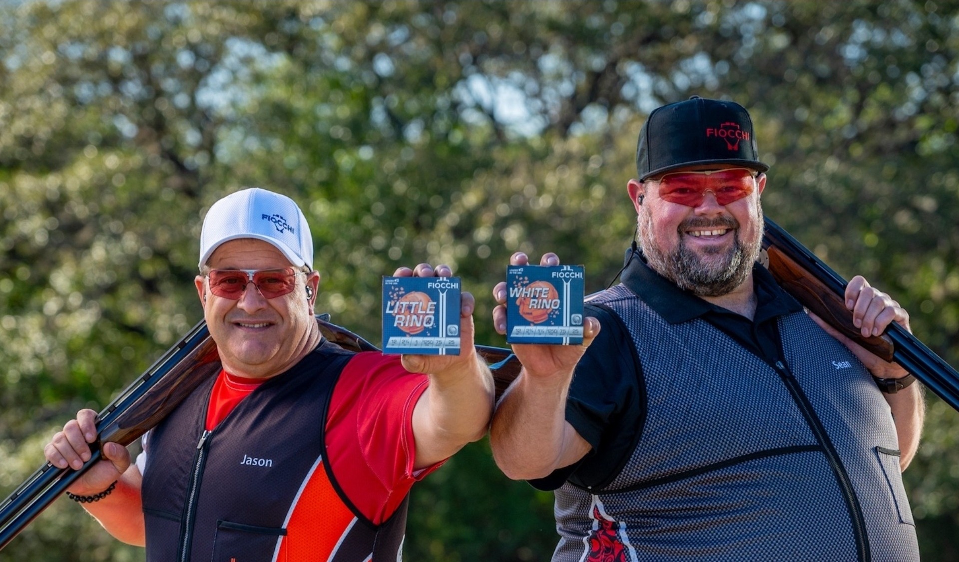 Shooters holding boxes of Fiocchi shotgun shells